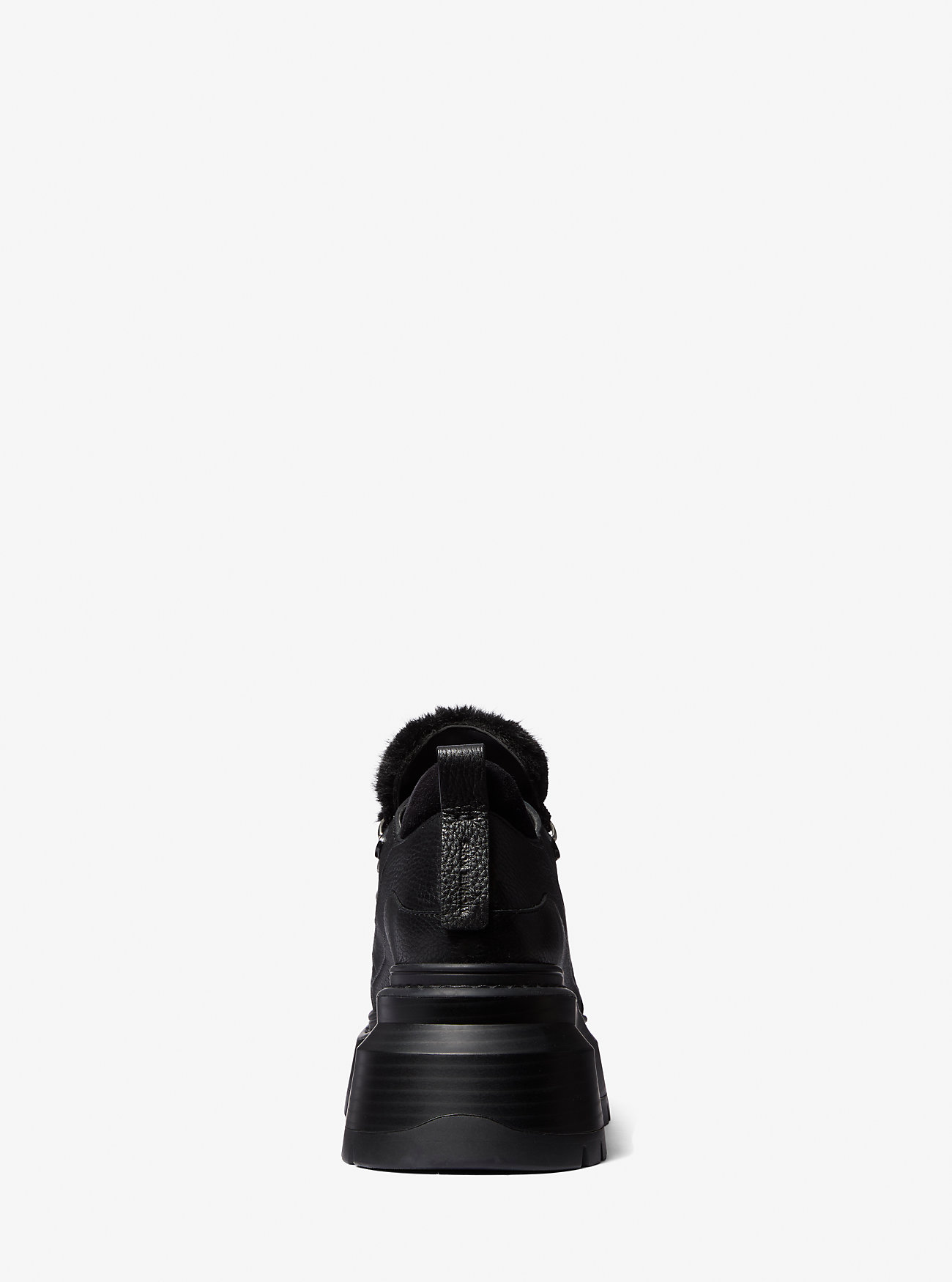 Shiloh Leather and Faux Fur Platform Boot