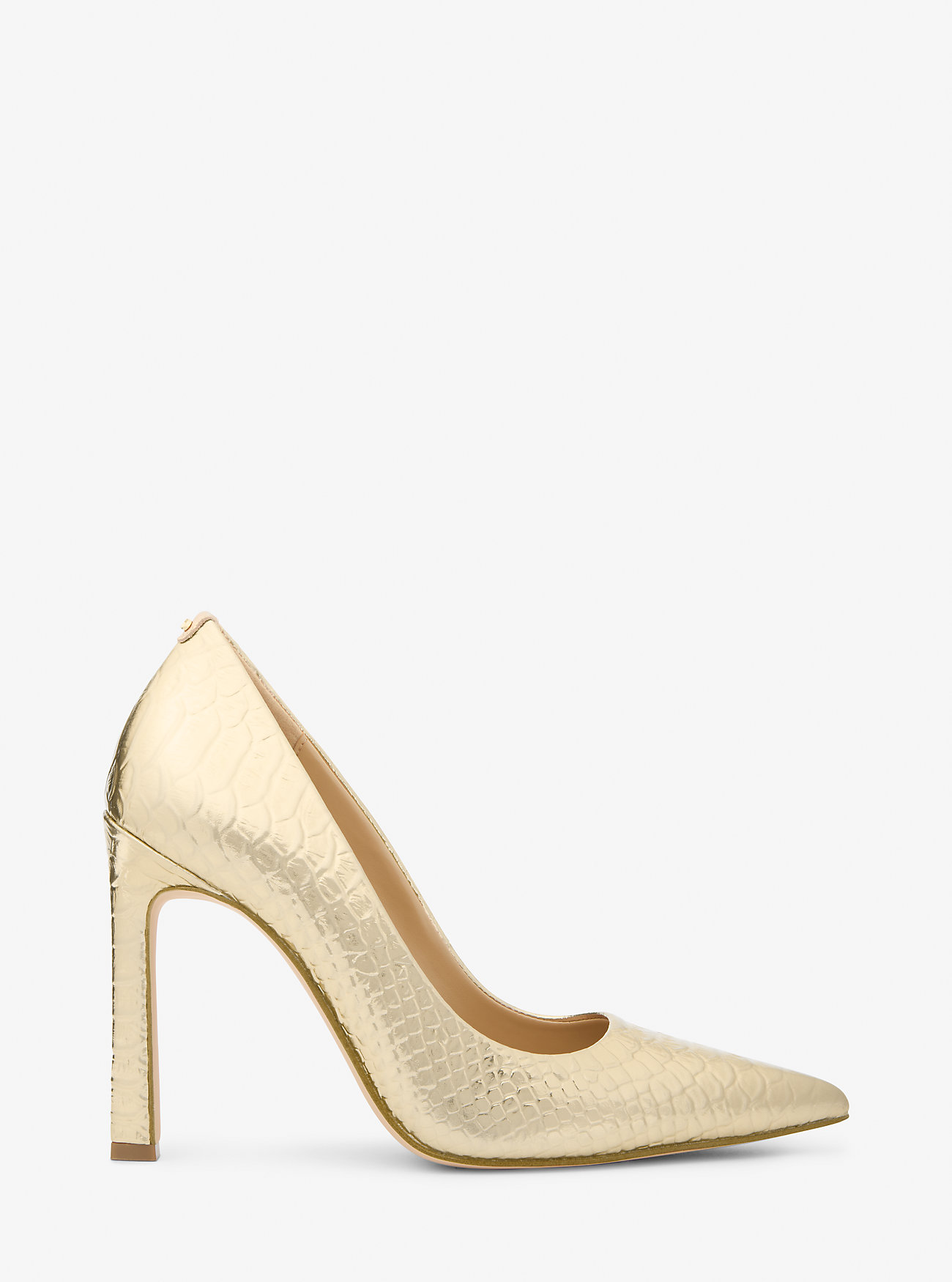 Amara Metallic Snake Embossed Leather Pump 3 Amara Metallic Snake Embossed Leather Pump