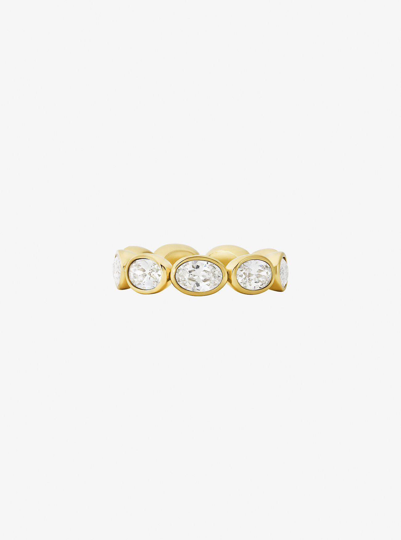 Precious Metal-Plated Cubic Zirconia Tennis Ring