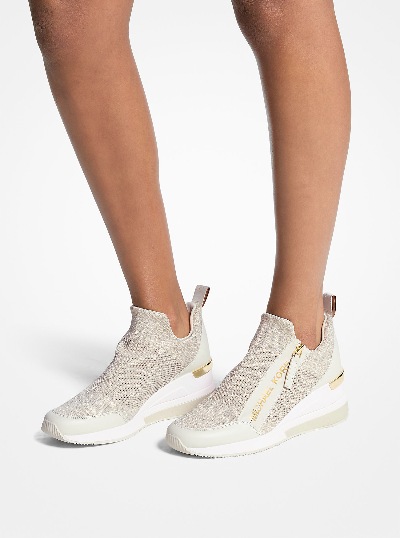 Willis Metallic Stretch Knit Trainer
