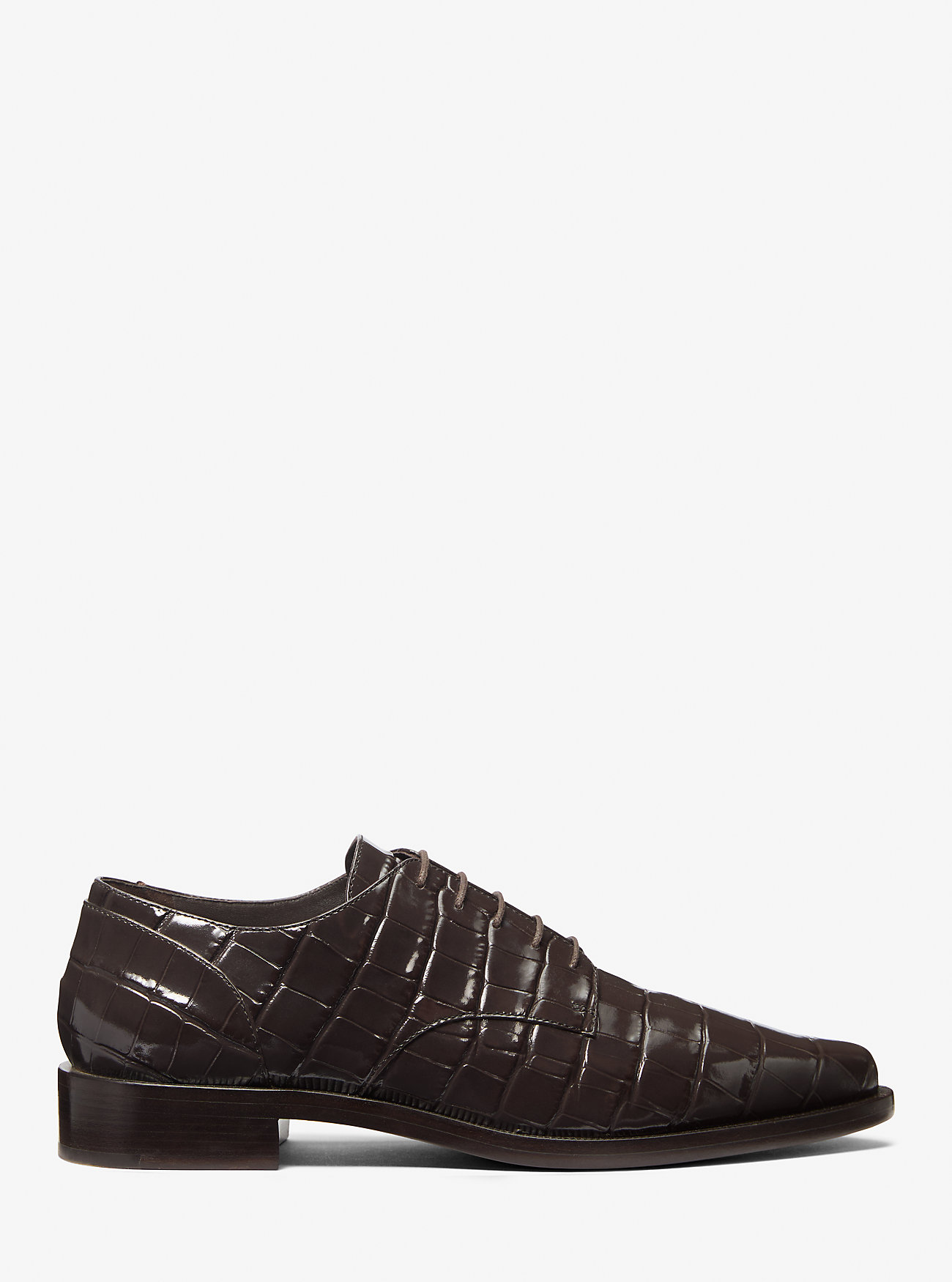Annette Crocodile Embossed Patent Leather Oxford 3 Annette Crocodile Embossed Patent Leather Oxford