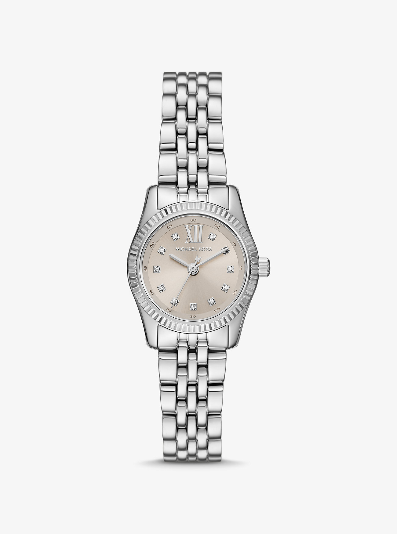 Petite Lexington Pavé Silver-Tone Watch