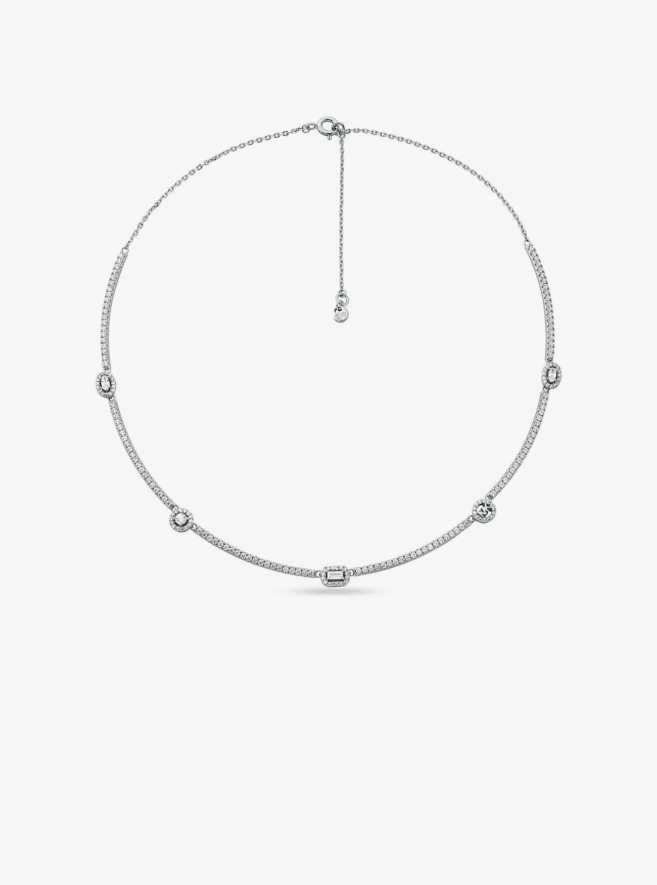 Pavé Precious Metal-Plated Sterling Silver Necklace