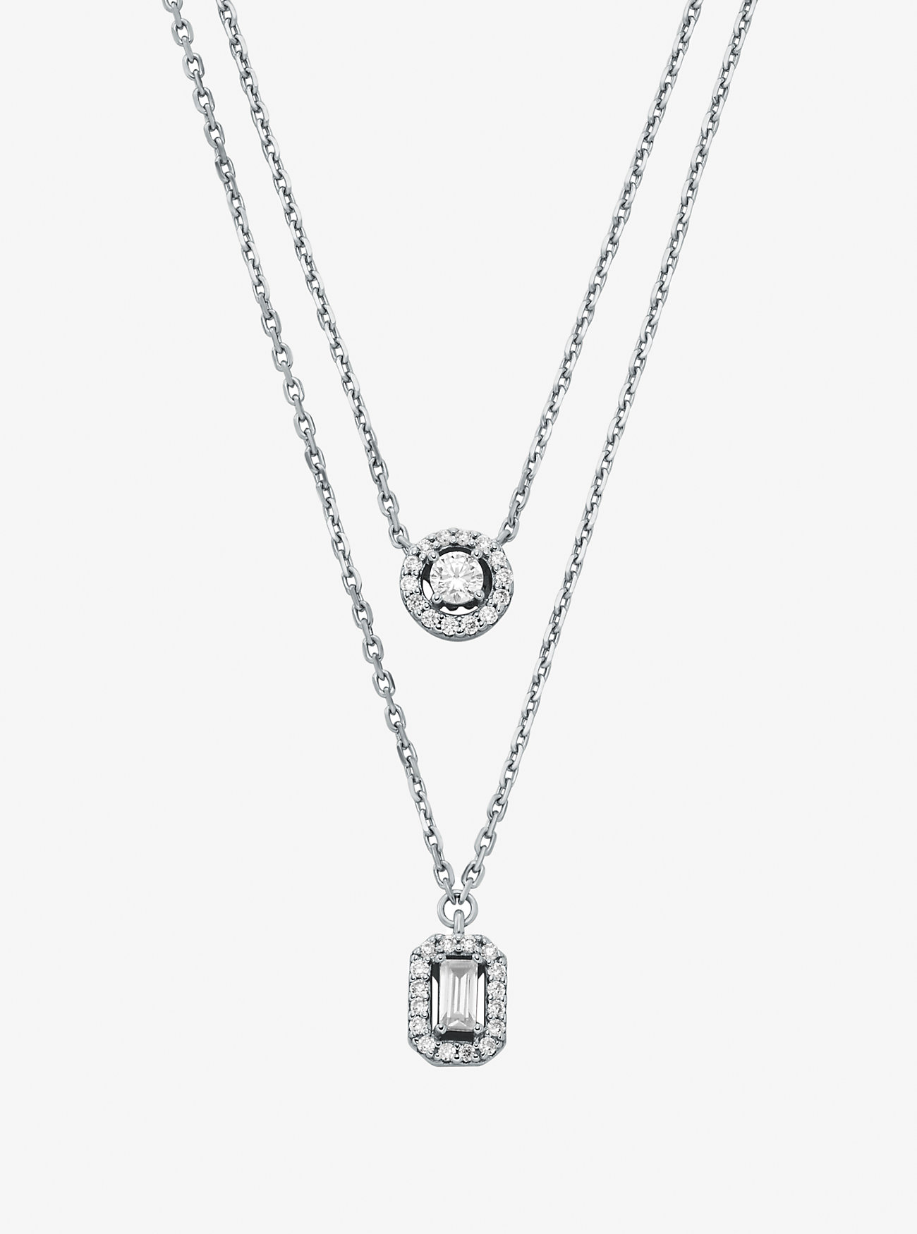 Precious Metal-Plated Double Layered Necklace