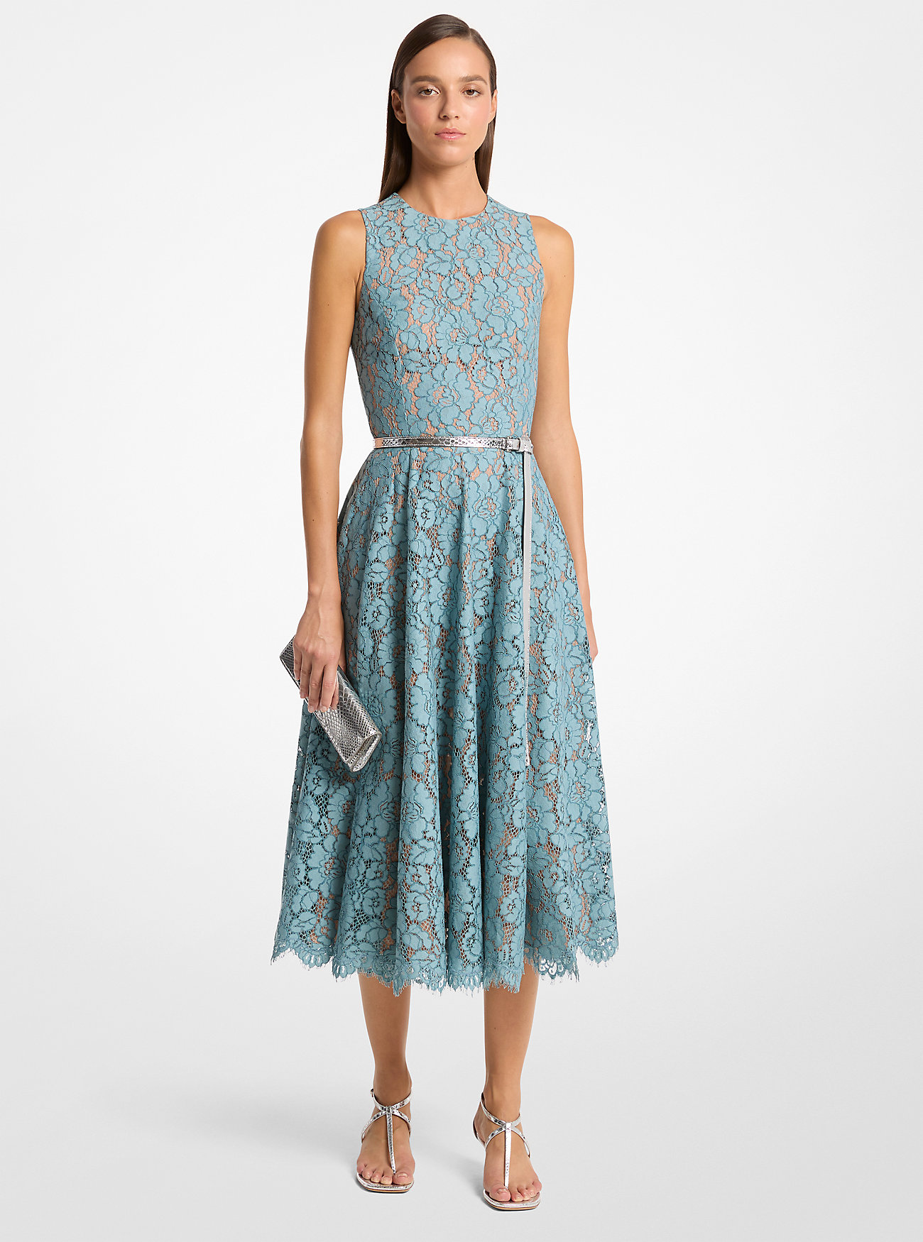Cotton Blend Floral Lace Dance Dress