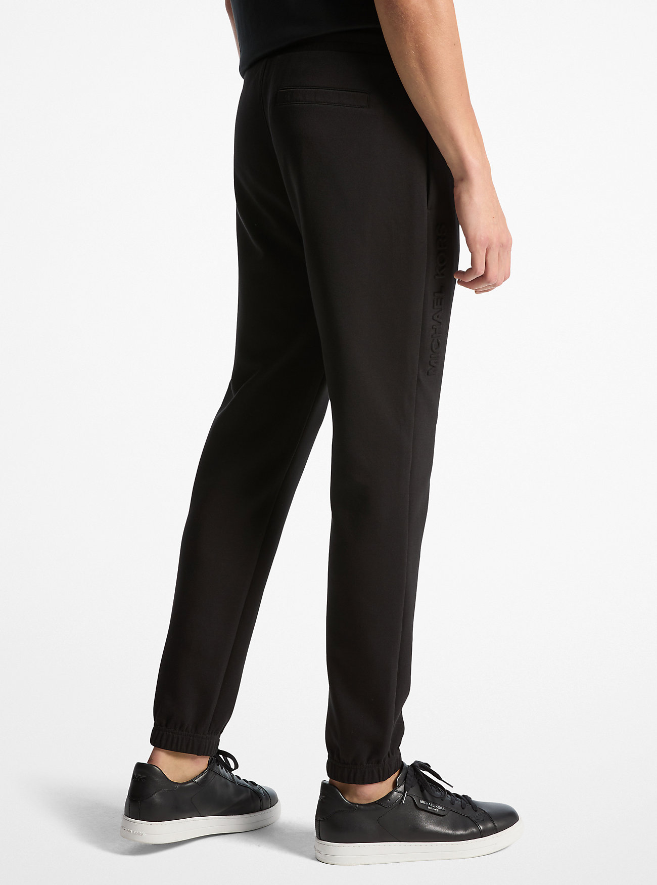 Logo Embossed Cotton Blend Joggers