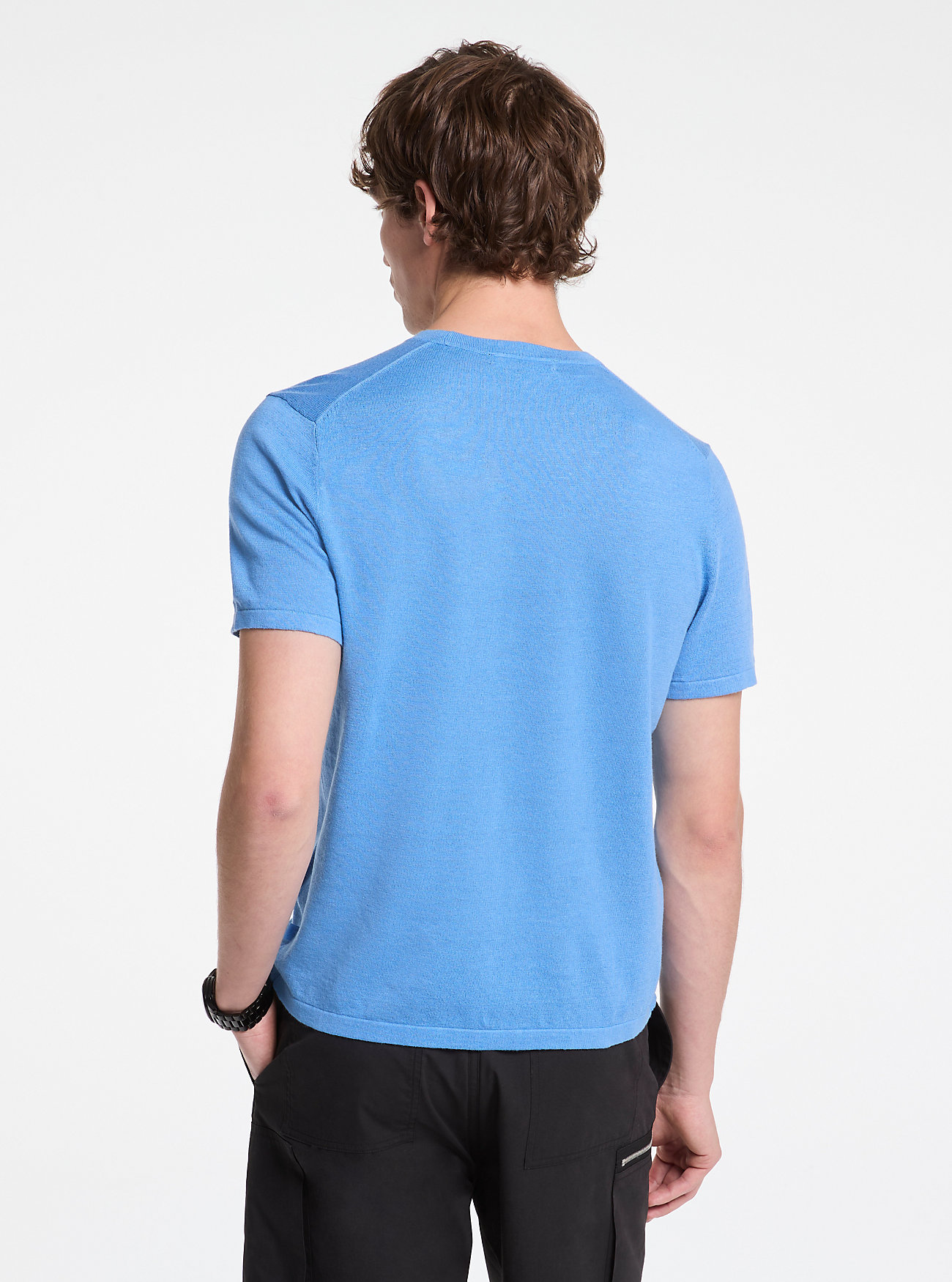 Linen and Cotton Short-Sleeve Sweater