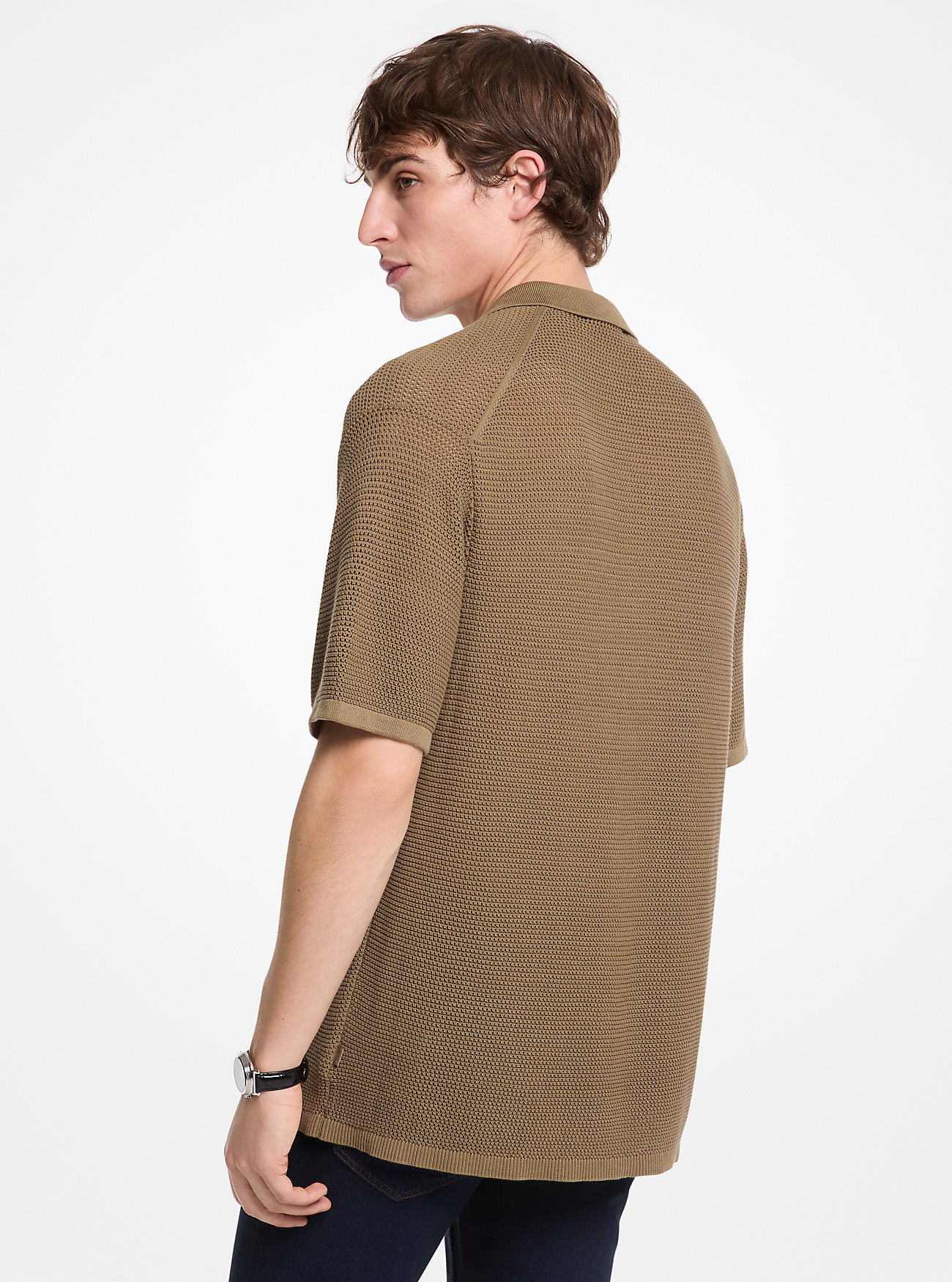 Open-Knit Cotton Shirt