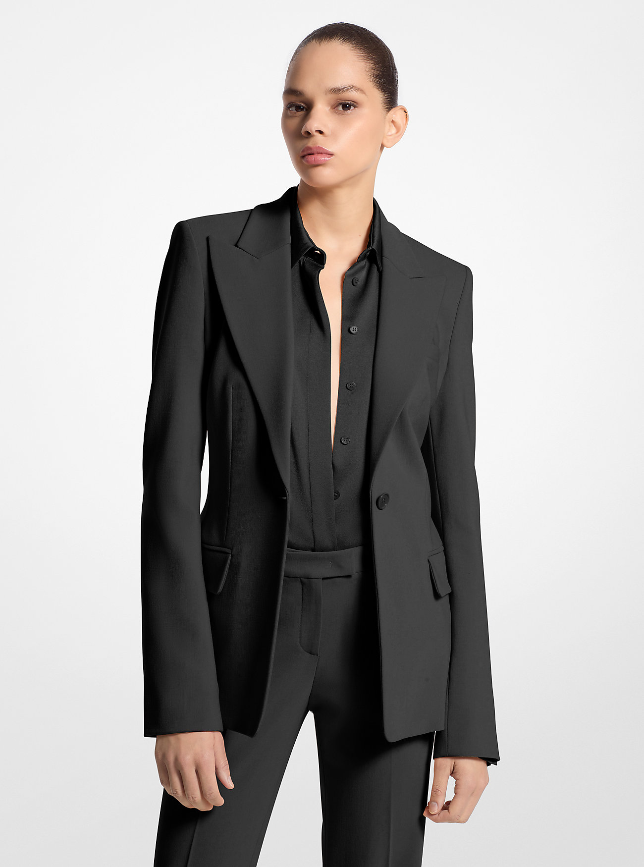 Georgina Stretch Pebble Crepe Blazer
