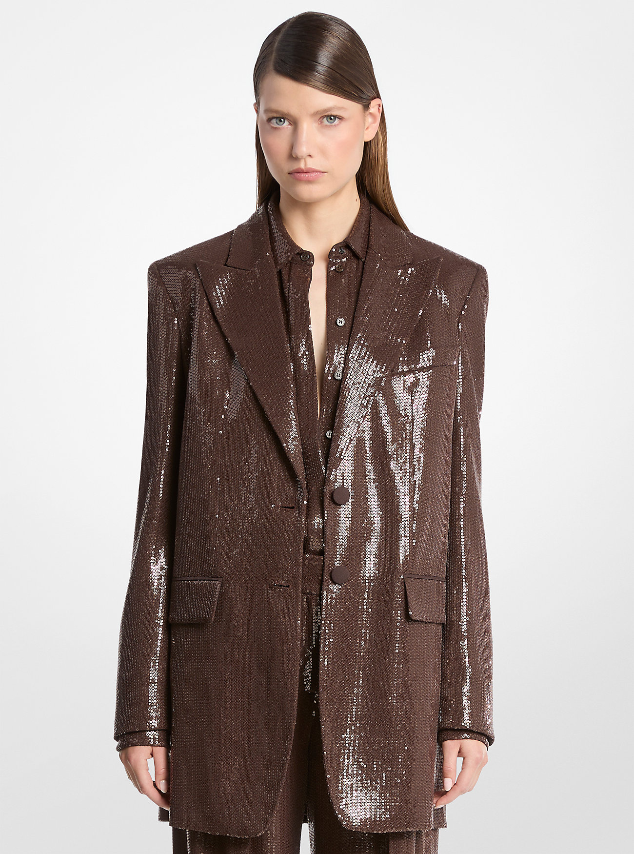 Sequined Boyfriend Blazer