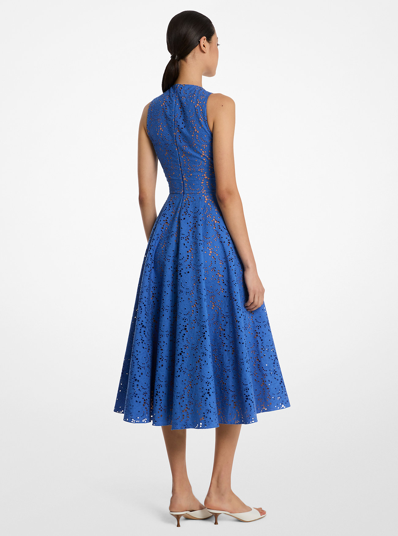 Cotton Eyelet Halter Dress
