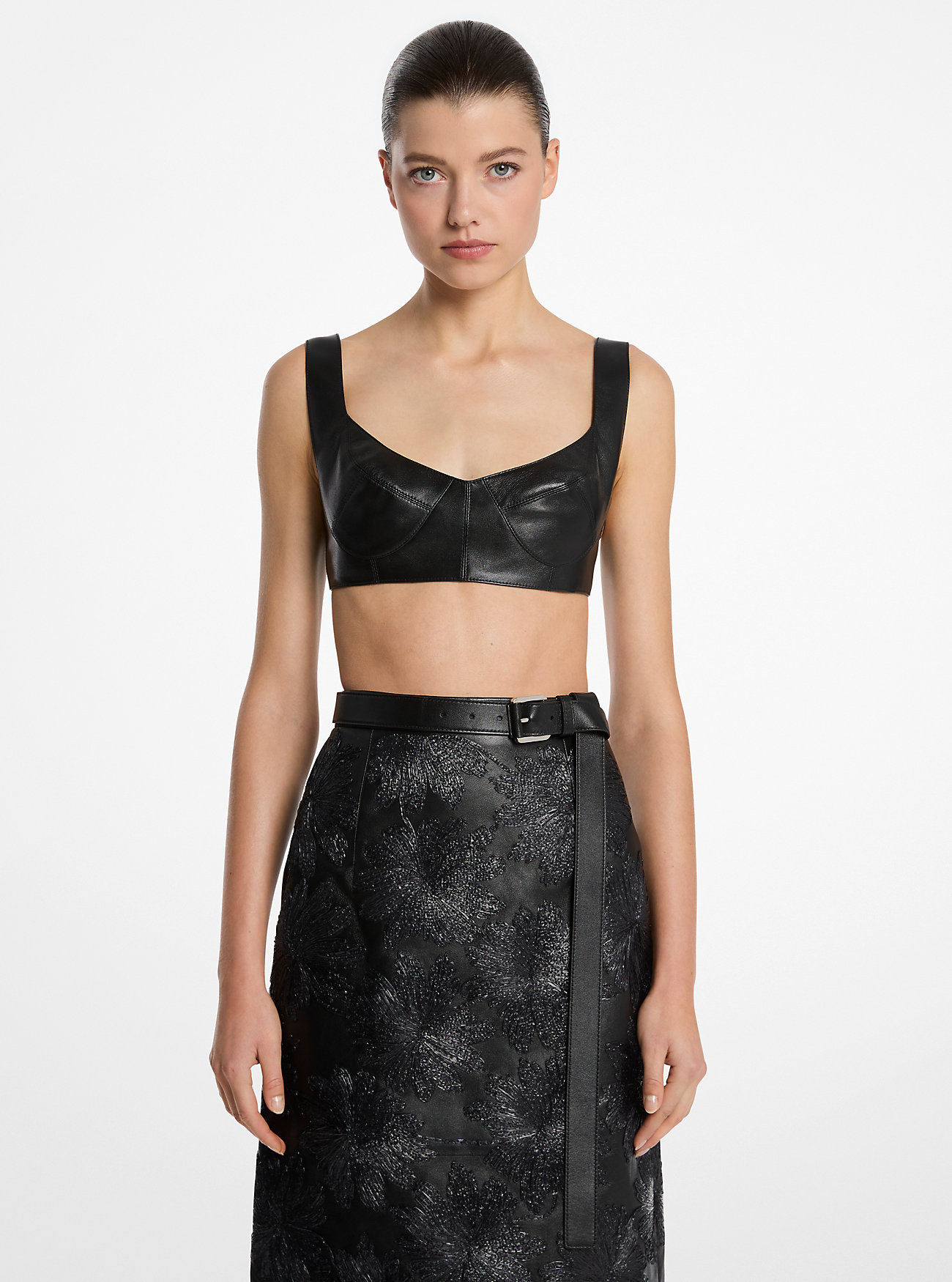 Plongé Leather Bra Top
