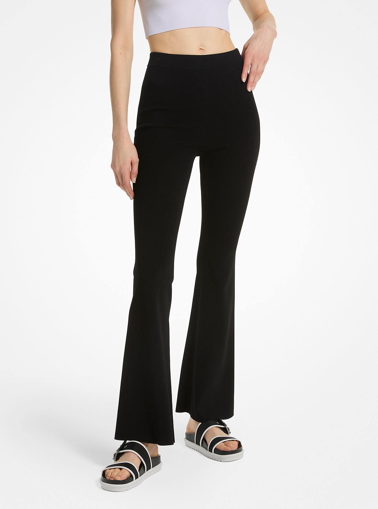 Stretch Knit Flared Legging