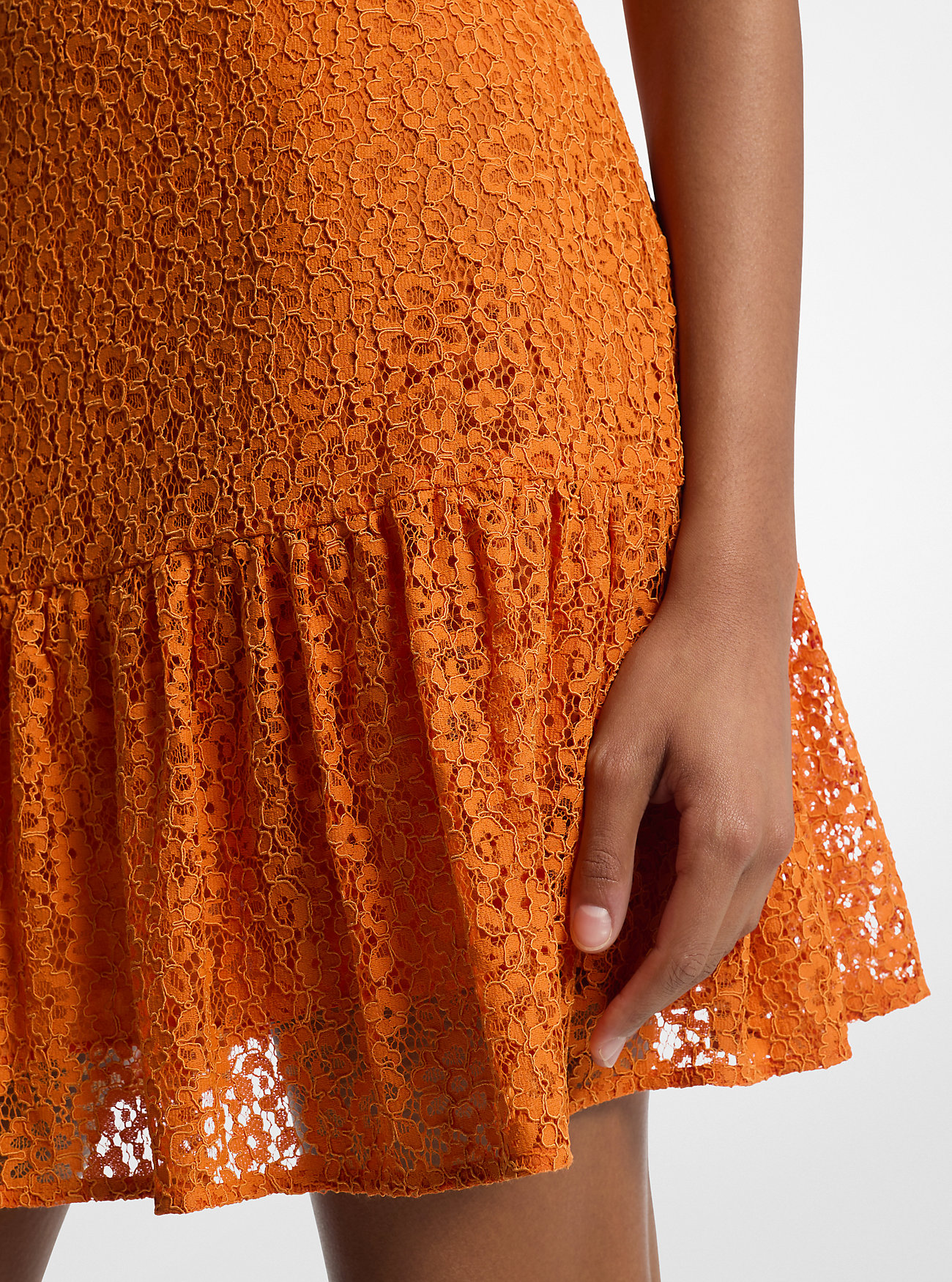 Corded Floral Lace Mini Slip Dress