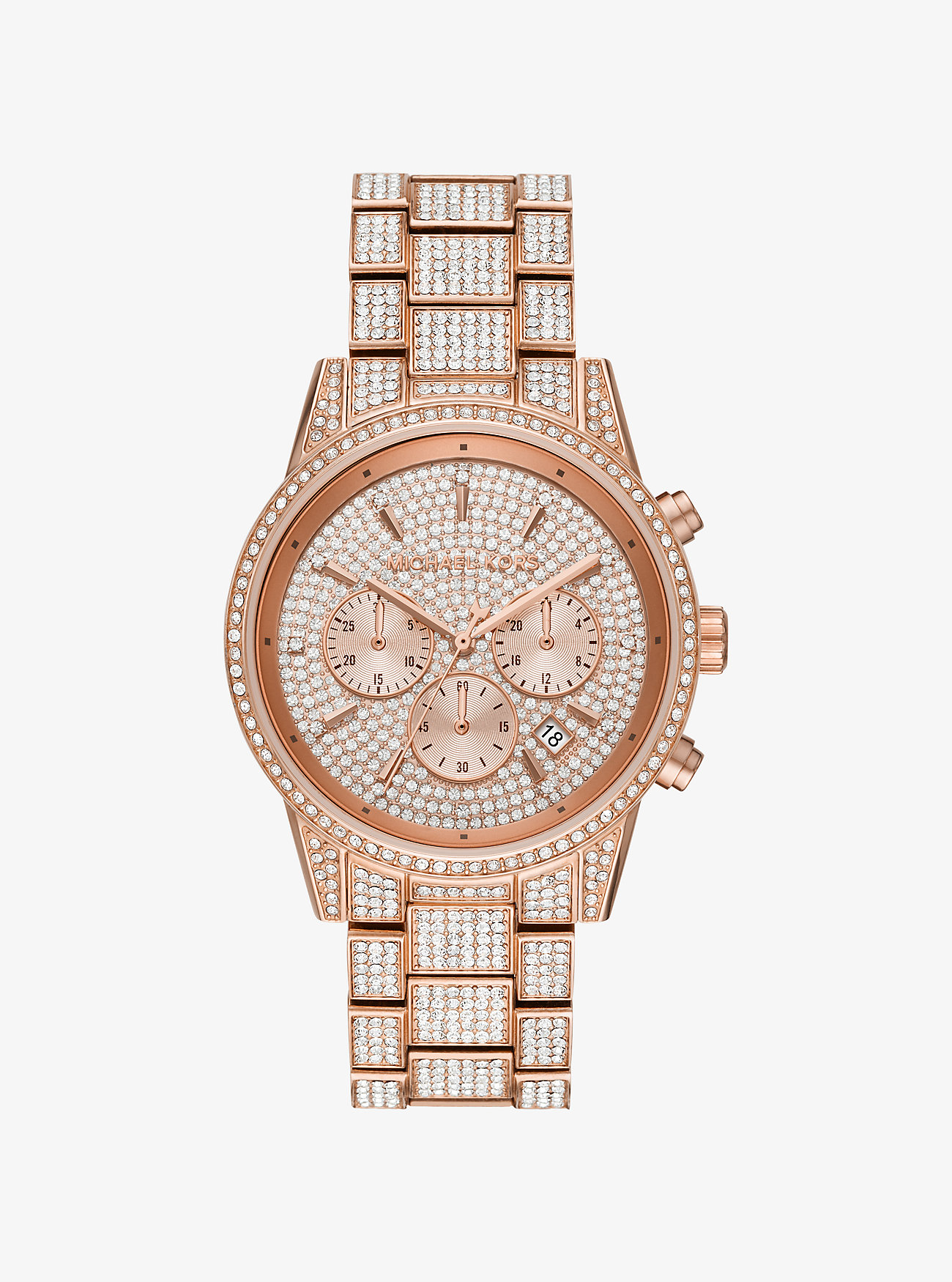 Bryant Pavé Rose Gold-Tone Watch