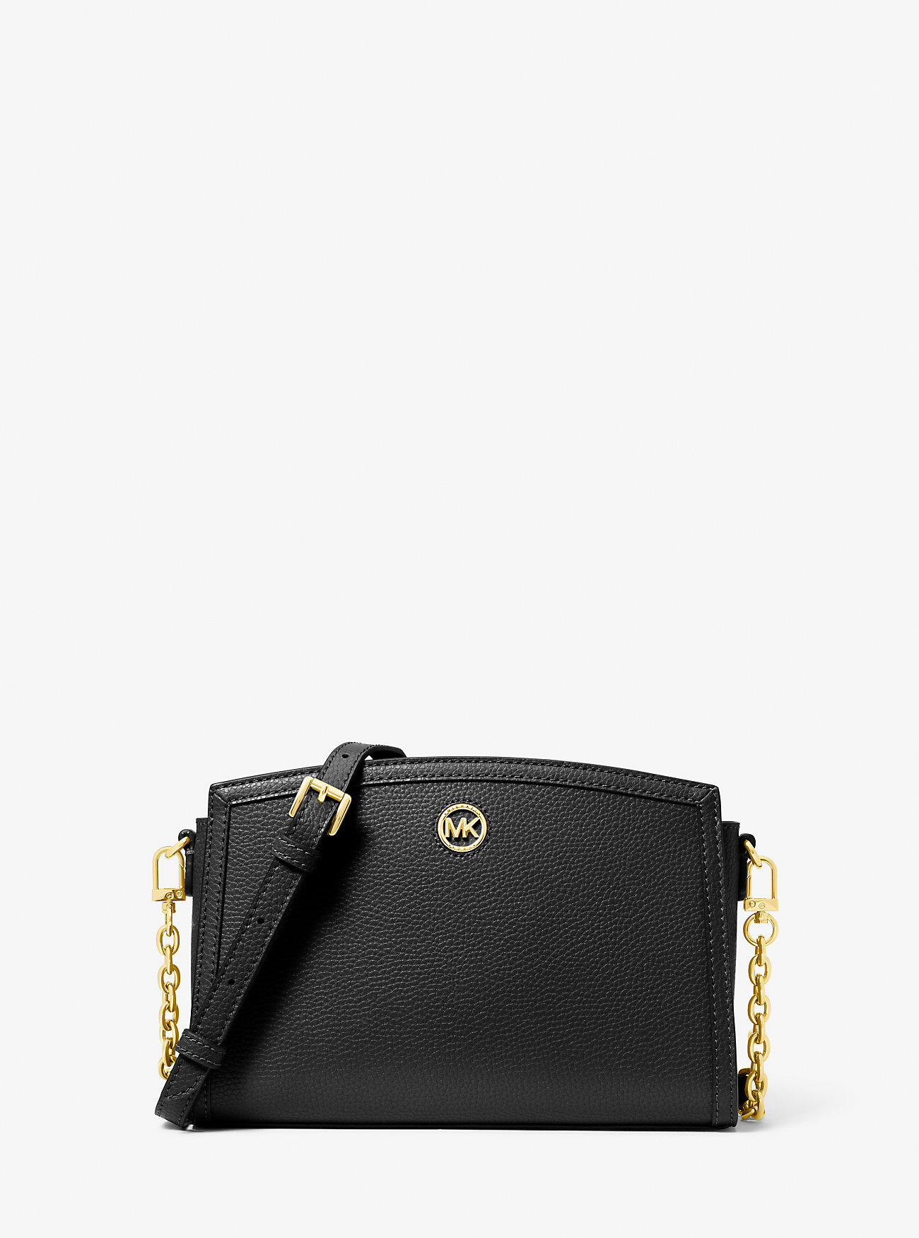 Chantal Large Pebbled Leather Crossbody Bag